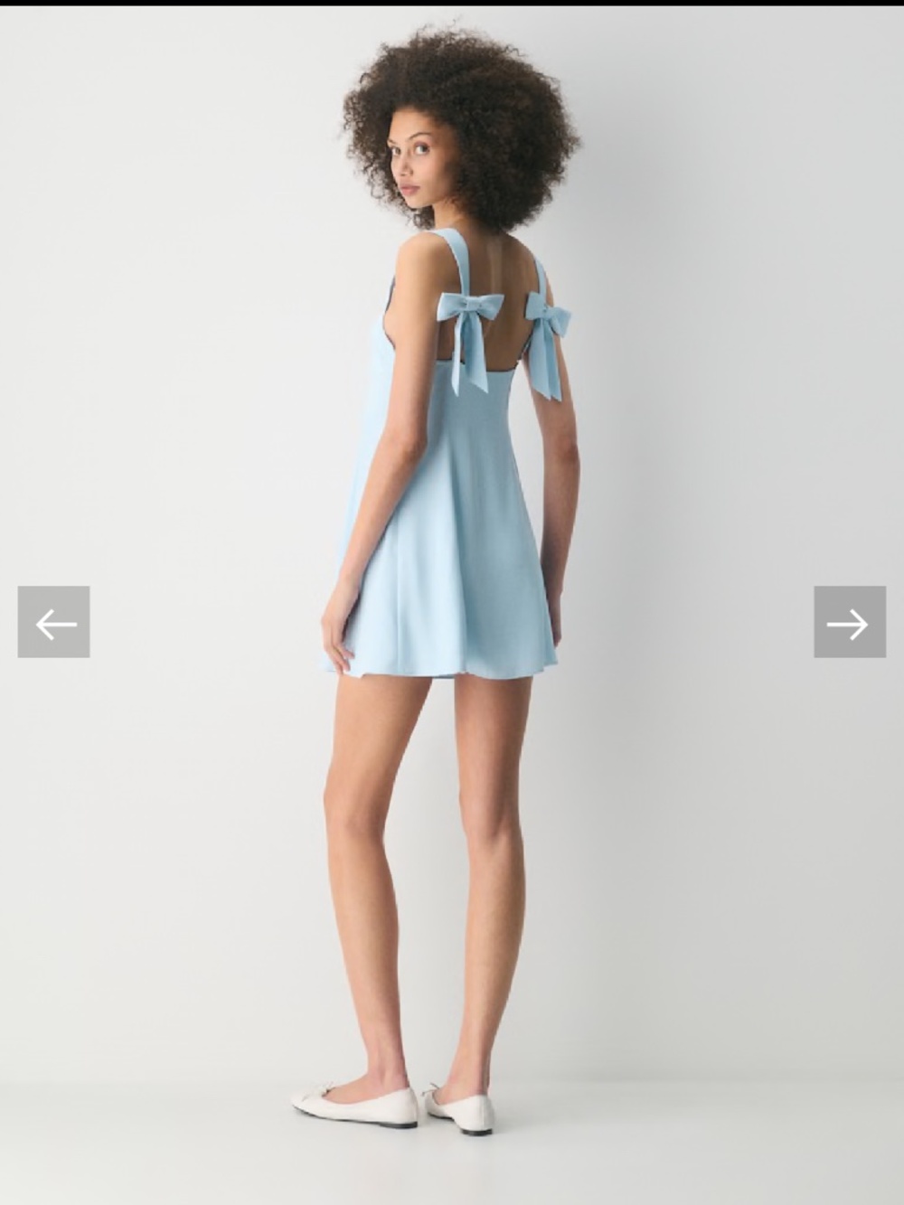 Sunday Best Villa Blue Dollop Bow Mini Dress Aritzia Size 6 / Small NWT